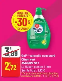 G20 MAISON NET Gelsselle concentré Citron vert offre