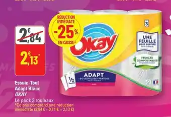 G20 OKAY Essuie-Tout Adapt Blanc offre