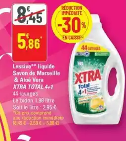 G20 XTRA TOTAL 4+1 Lessive liquide Savon de Marseille & Aloe Vera offre