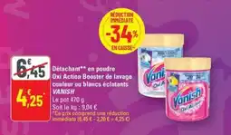 G20 VANISH Détachant en poudre Oxi Action Booster de lavage couleur ou blancs éclatants offre