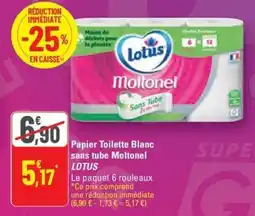 G20 LOTUS Papier Toilette Blanc sans tube Moltonel offre