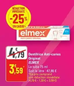 G20 ELMEX Dentifrice Anti-caries Original offre
