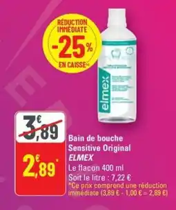G20 ELMEX Bain de bouche Sensitive Original offre