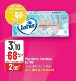 G20 LOTUS Mouchoirs Sensitive offre