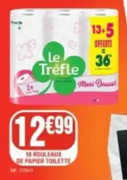 La Foir'Fouille 18 rouleaux de papier toilette offre