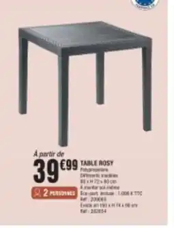 La Foir'Fouille Table rosy offre