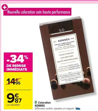 Carrefour KORRES Coloration offre