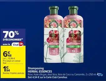 Carrefour HERBAL ESSENCES Shampooing offre