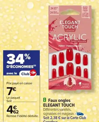 Carrefour ELEGANT TOUCH Faux ongles offre