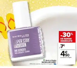 Carrefour MAYBELLINE GEMEY Vernis à Ongles offre