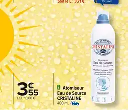 Carrefour CRISTALINE Atomiseur Eau de Source offre