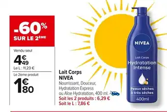 Carrefour NIVEA Lait Corps offre