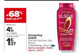 Carrefour ELSEVE Shampooing offre