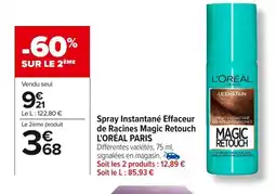 Carrefour L'ORÉAL PARIS Spray Instantané Effaceur de Racines Magic Retouch offre