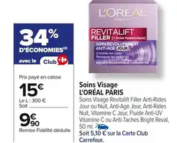 Carrefour L'ORÉAL PARIS Soins Visage offre