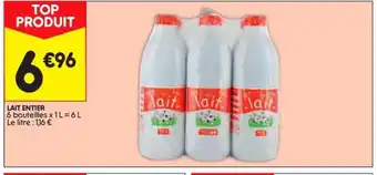 Leader Price Lait entier offre