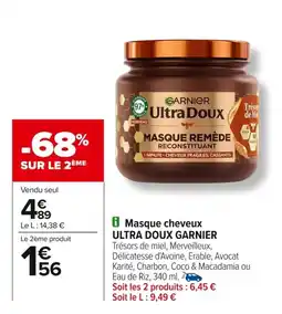 Carrefour ULTRA DOUX GARNIER Masque cheveux offre