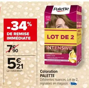 Carrefour PALETTE Coloration offre