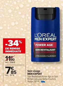 Carrefour MEN EXPERT Soin visage offre