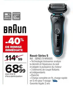 Carrefour BRAUN Rasoir Séries 5 offre
