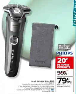 Carrefour PHILIPS Rasoir électrique Series 5000 offre