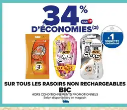 Carrefour BIC Sur tous les rasoirs non rechargeables offre