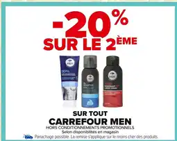 Carrefour CARREFOUR MEN Sur tout offre
