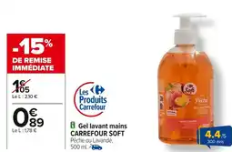 Carrefour CARREFOUR SOFT Gel lavant mains offre