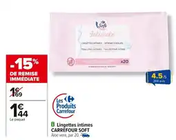 Carrefour CARREFOUR SOFT Lingettes intimes offre