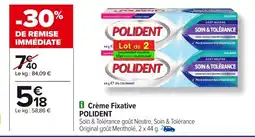 Carrefour POLIDENT Crème Fixative offre