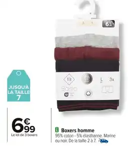 Carrefour Boxers homme offre