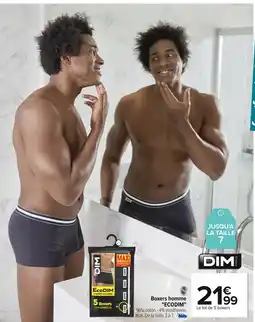 Carrefour DIM Boxers homme offre