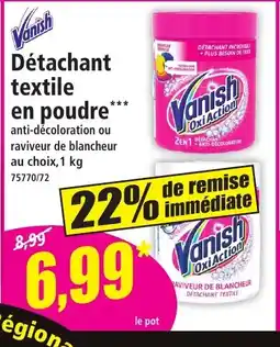 Norma VANISH Détachant textile en poudre offre