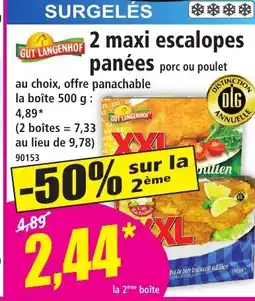 Norma 2 maxi escalopes panées offre