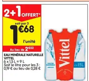 Leader Price Eau minérale naturelle vittel offre
