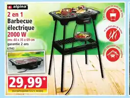 Norma ALPINA Barbecue électrique 2000 W offre