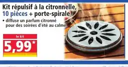 Norma Kit répulsif à la citronnelle, 10 pièces + porte-spirale offre