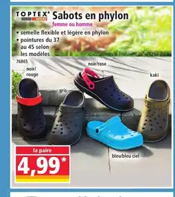 Norma TOPTEX Sabots en phylon offre