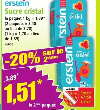 Norma ERSTEIN Sucre cristal offre