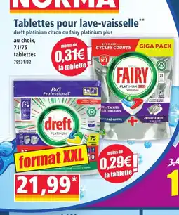 Norma Tablettes pour lave-vaisselle offre