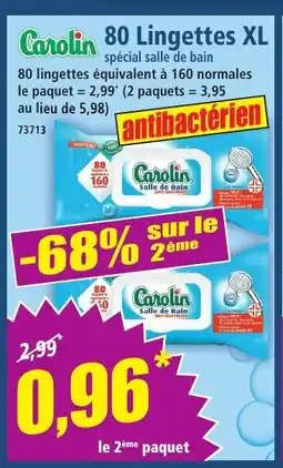 Norma CAROLIN 80 Lingettes XL offre