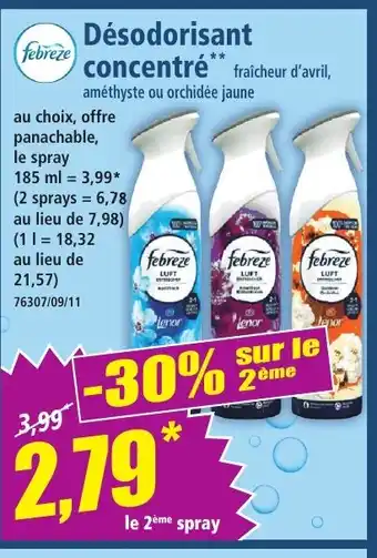 Norma FEBREZE Désodorisant concentré offre