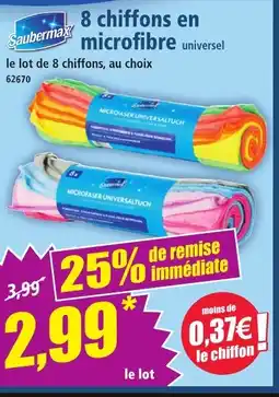 Norma SAUBERMAX 8 chiffons en microfibre offre