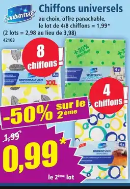 Norma SAUBERMAX Chiffons universels offre