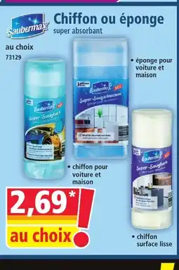 Norma SAUBERMAX Chiffon ou éponge offre