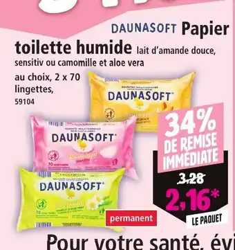 Norma DAUNASOFT Papier toilette humide offre
