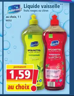 Norma SAUBERMAX Liquide vaisselle offre