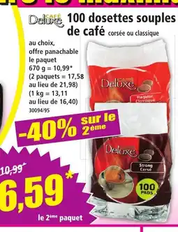 Norma DELUXE 100 dosettes souples offre