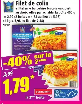 Norma FJORD Filet de colin offre