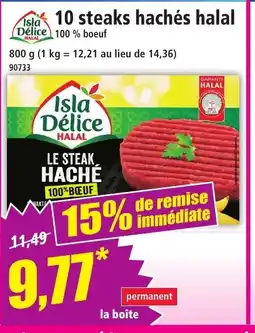 Norma 10 steaks hachés halal offre